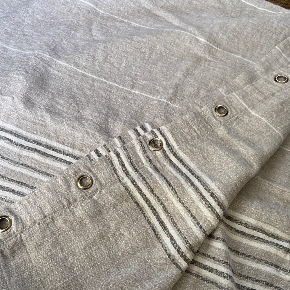 Coyuchi linen shower curtain